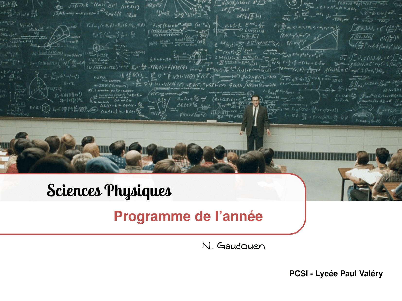 Quel est le programme de l'année ?